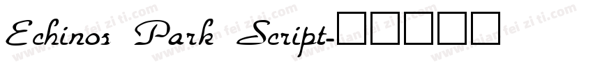 Echinos Park Script字体转换